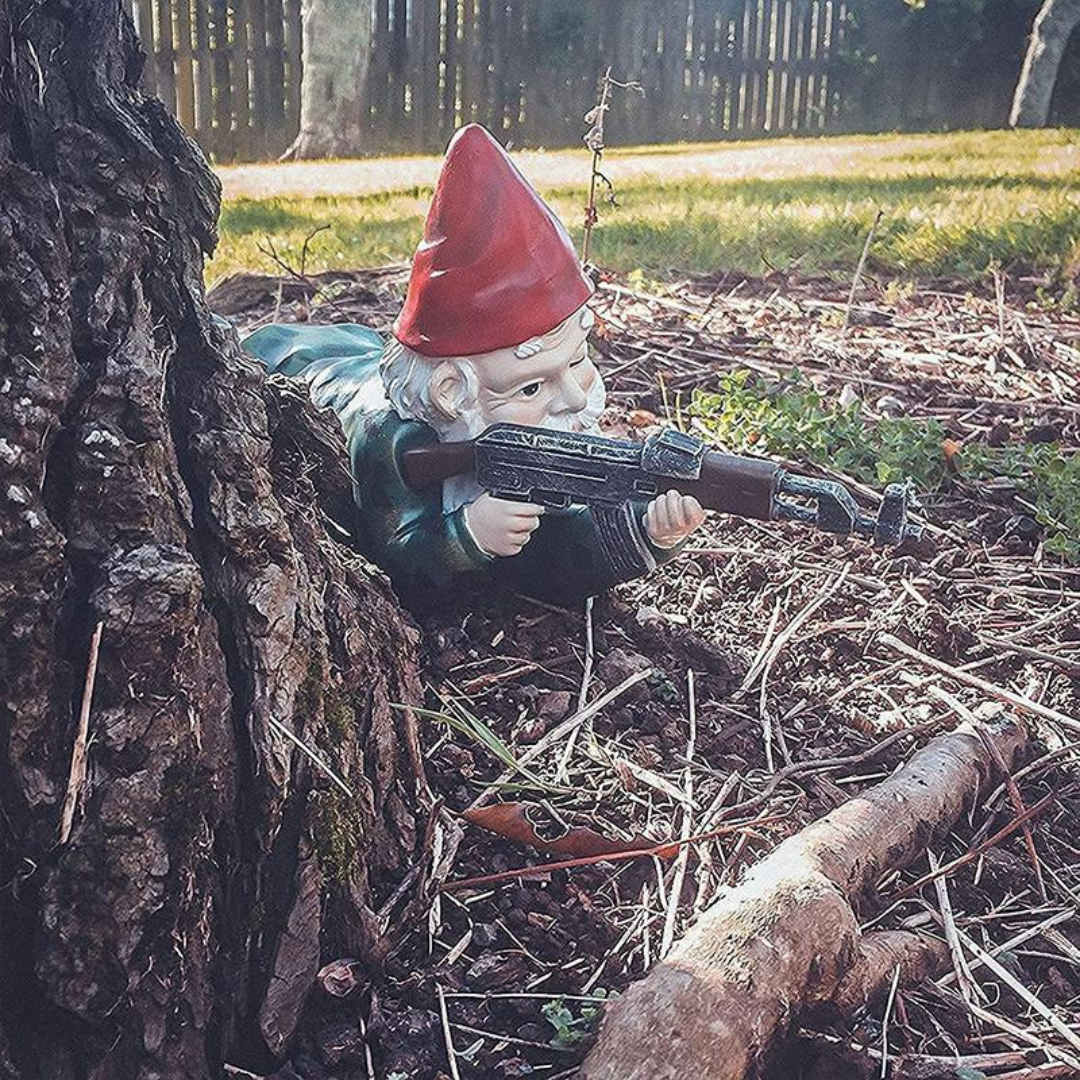 Drelix - Robuster Militärischer Gartenzwerg zum Spielen und Dekorieren