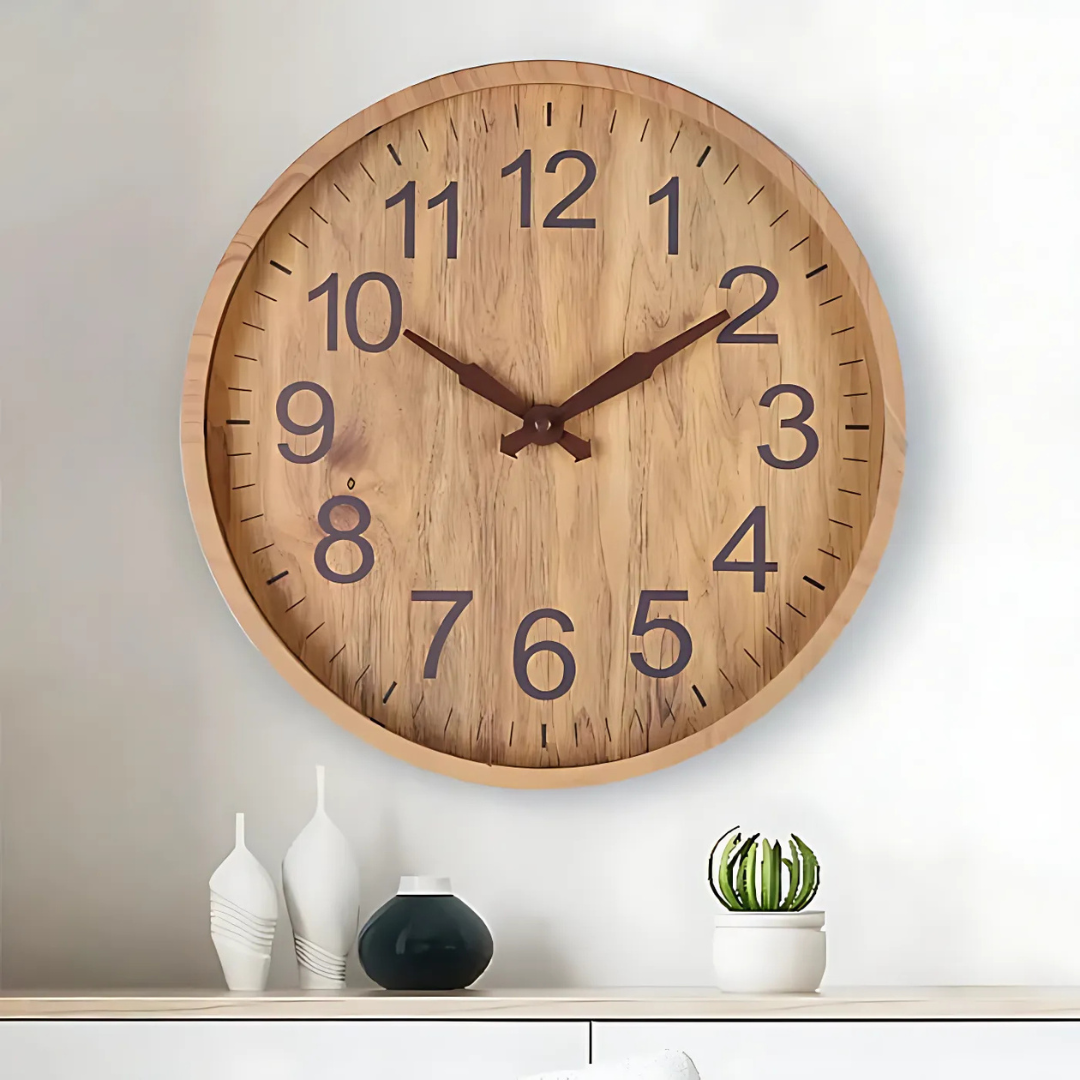 Clocky Clock - Große stilvolle Wanduhr für Wohnzimmer