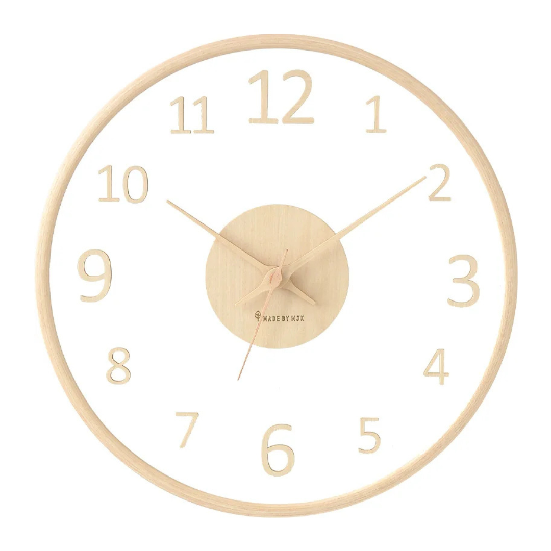 Metron - Elegante Wanduhr aus Holz mit schickem Glasfinish