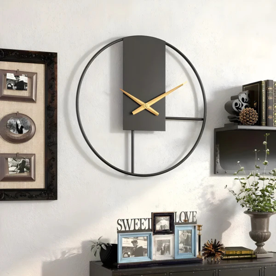 Aurum - Elegante Minimalistische Wanduhr | Stilvolles und Beruhigendes Lautloses Design