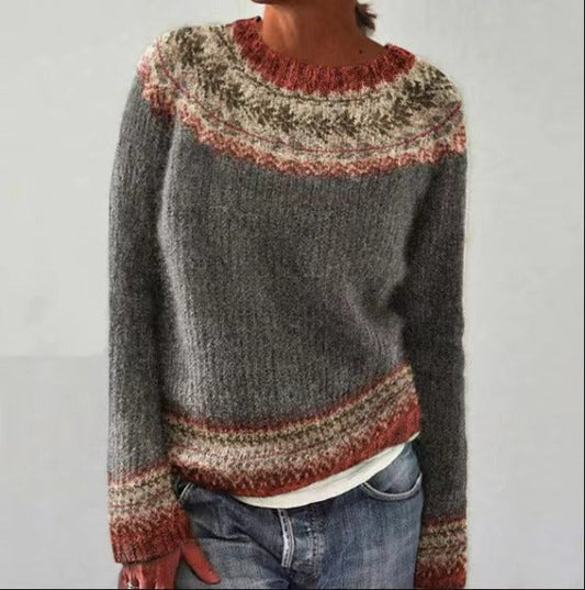 Hedwig - Stylish Patterned Knitted Sweater for a Trendy Look