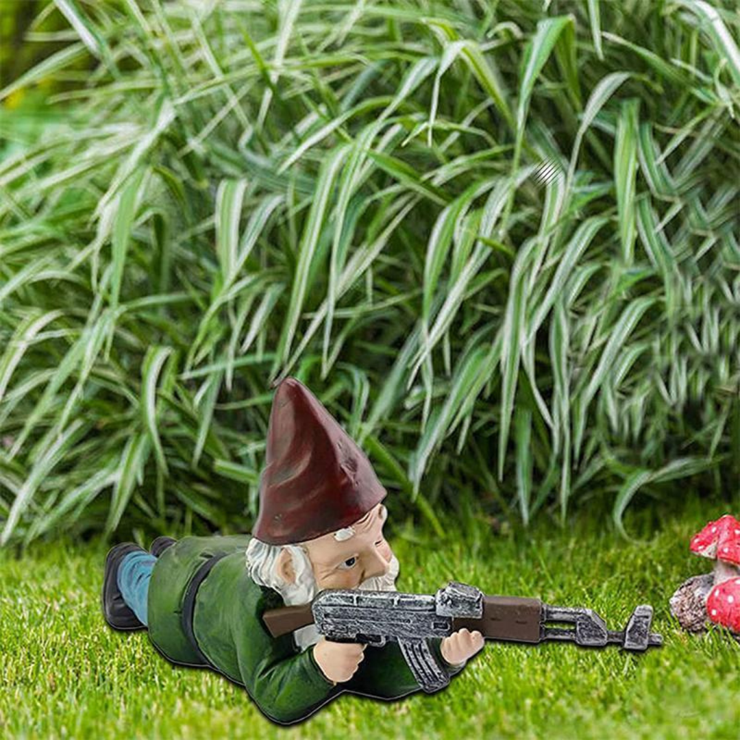 Drelix - Robuster Militärischer Gartenzwerg zum Spielen und Dekorieren