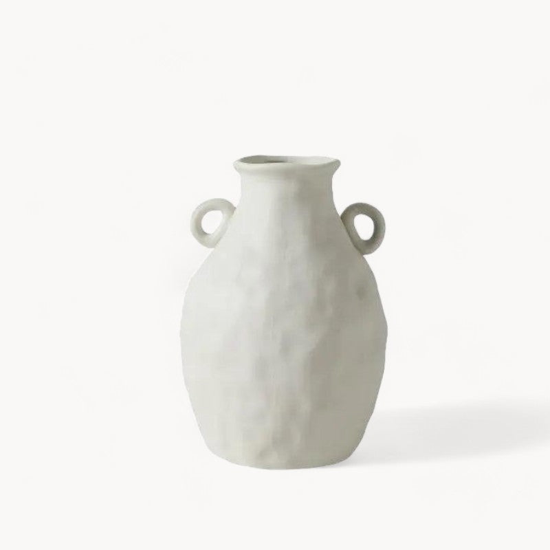 Handgemachte weiße Keramikvase