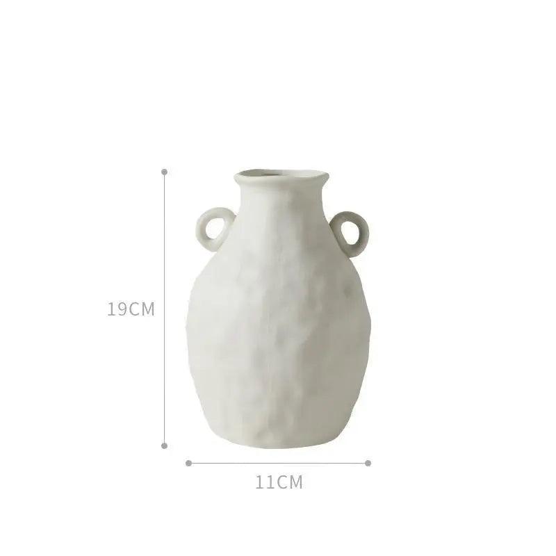 Handgemachte weiße Keramikvase