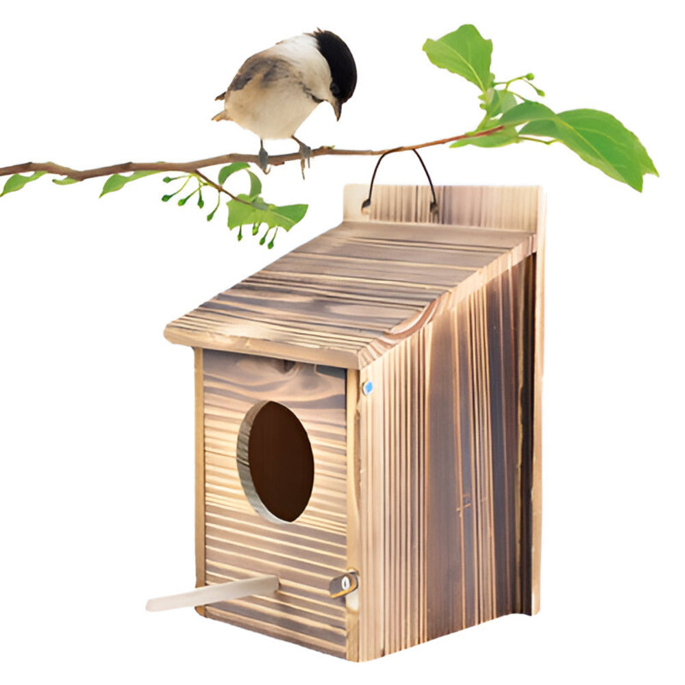 Virella - Nachhaltiges wetterfestes Vogelhaus aus Holz für Ihren Garten