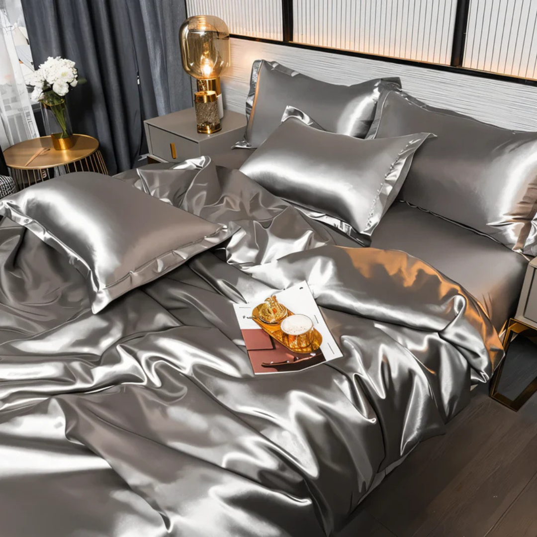 Luxuriöse seidige Bettwäsche | Atmungsaktiv, weich & eleganter Komfort für das Schlafzimmer
