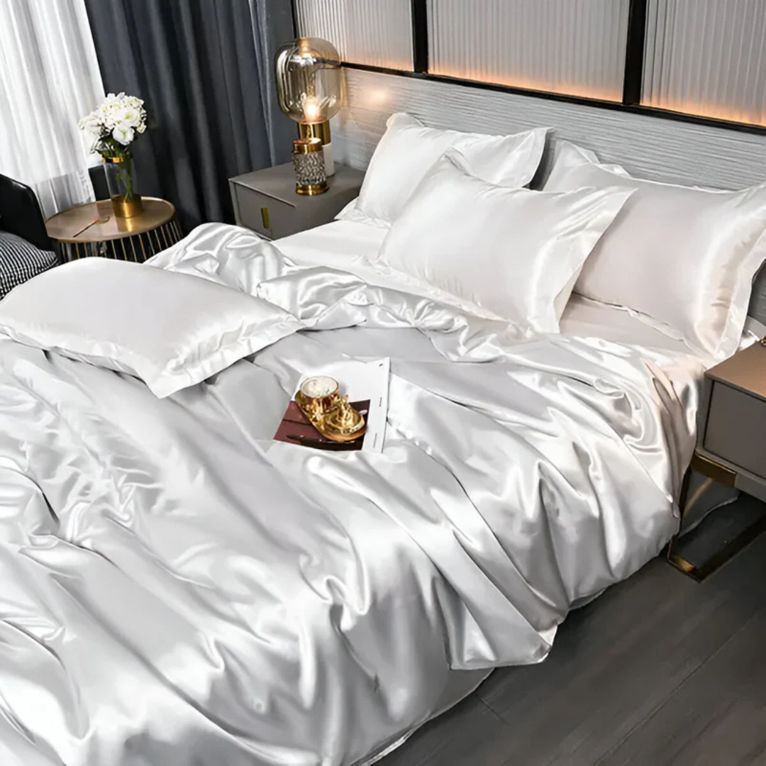 Luxuriöse seidige Bettwäsche | Atmungsaktiv, weich & eleganter Komfort für das Schlafzimmer