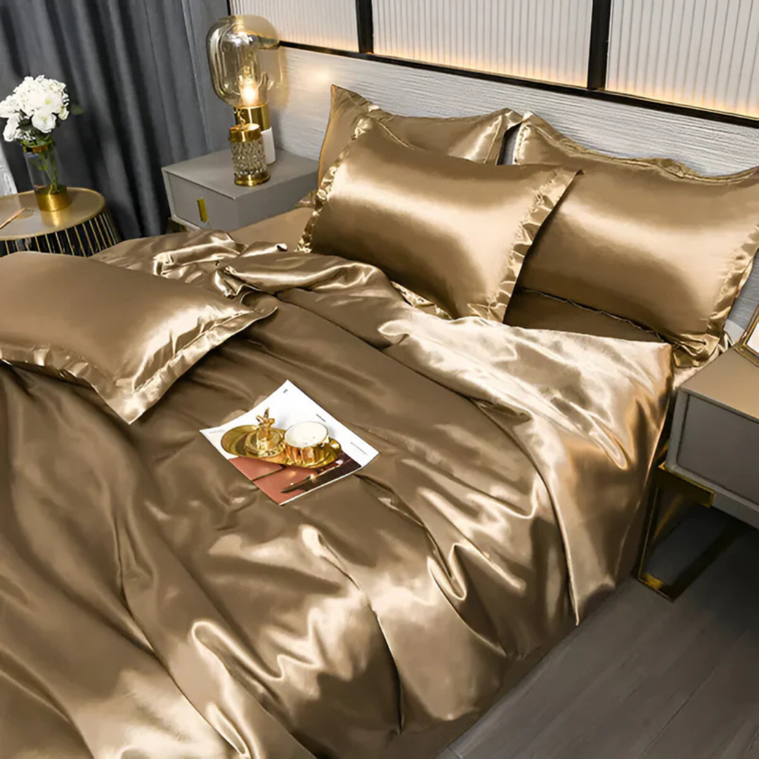Luxuriöse seidige Bettwäsche | Atmungsaktiv, weich & eleganter Komfort für das Schlafzimmer