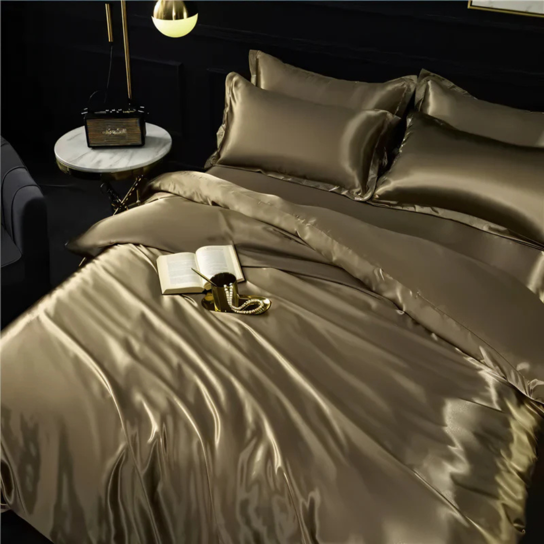 Luxuriöse seidige Bettwäsche | Atmungsaktiv, weich & eleganter Komfort für das Schlafzimmer