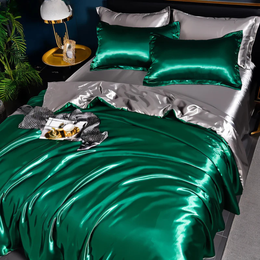 Luxuriöse seidige Bettwäsche | Atmungsaktiv, weich & eleganter Komfort für das Schlafzimmer
