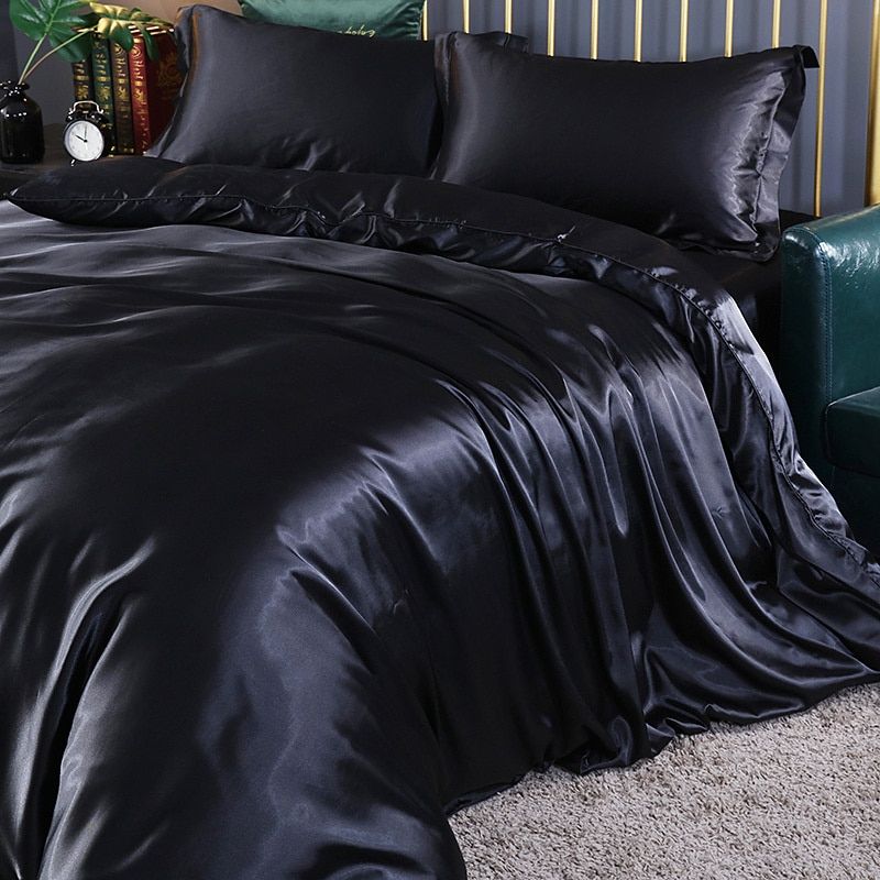 Elegantes Satin-Bettbezug-Set – Luxuriöse moderne Bettwäsche mit schickem Finish