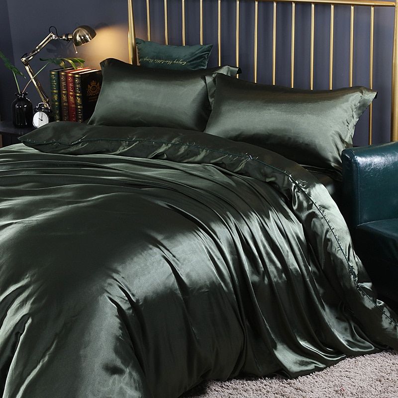 Elegantes Satin-Bettbezug-Set – Luxuriöse moderne Bettwäsche mit schickem Finish