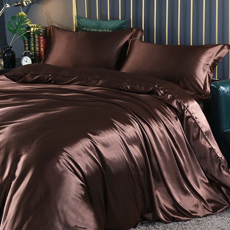 Elegantes Satin-Bettbezug-Set – Luxuriöse moderne Bettwäsche mit schickem Finish