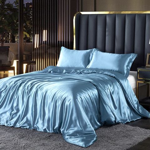 Elegantes Satin-Bettbezug-Set – Luxuriöse moderne Bettwäsche mit schickem Finish