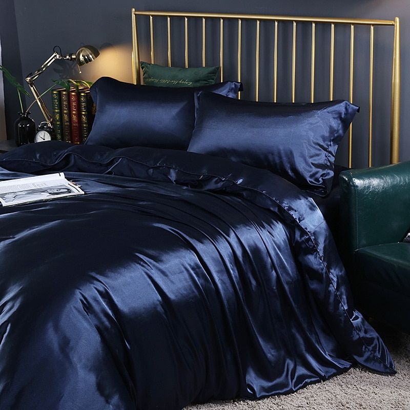 Elegantes Satin-Bettbezug-Set – Luxuriöse moderne Bettwäsche mit schickem Finish