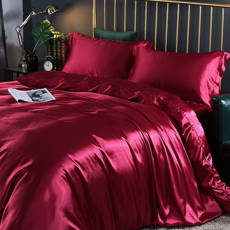 Elegantes Satin-Bettbezug-Set – Luxuriöse moderne Bettwäsche mit schickem Finish