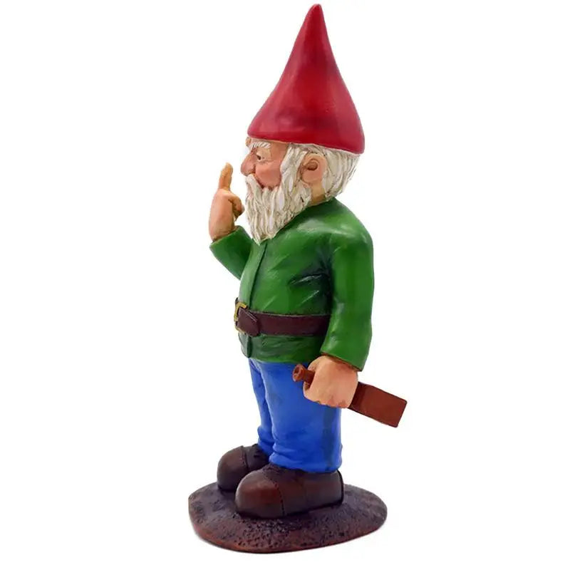 Cypria - Lustige betrunkene Gartenzwerg-Statue mit Mittelfinger für Garten und Rasen
