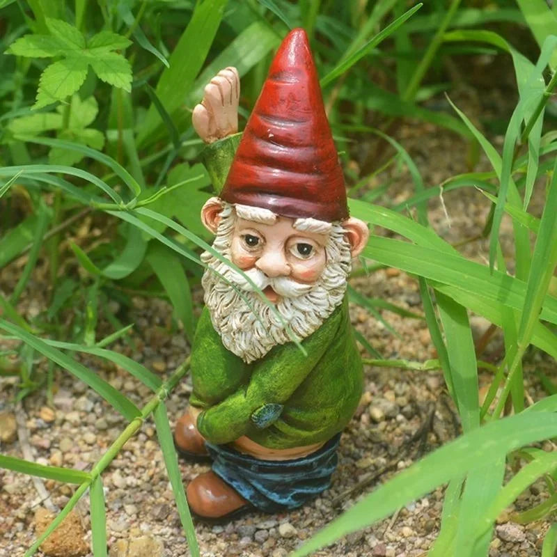 Casta - Kreative Gnom-Figur aus Harz mit elegantem weißem Bart