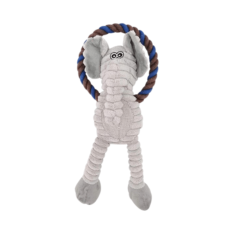 Luxus Plüsch Corduroy Hundespielzeug mit Quietscher für zusätzlichen Spaß