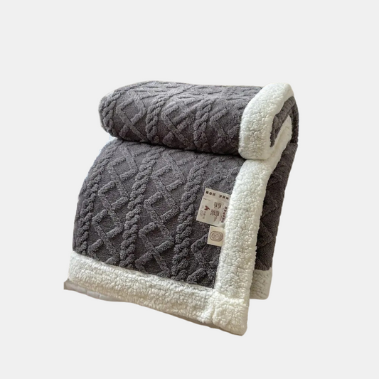Ultra weiche flauschige Sherpa-Fleece-Decke - warme und bequeme Decke für Entspannung drinnen und draußen