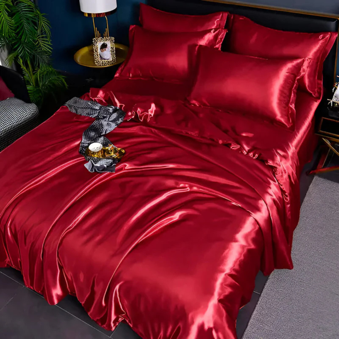 Luxuriöse seidige Bettwäsche | Atmungsaktiv, weich & eleganter Komfort für das Schlafzimmer