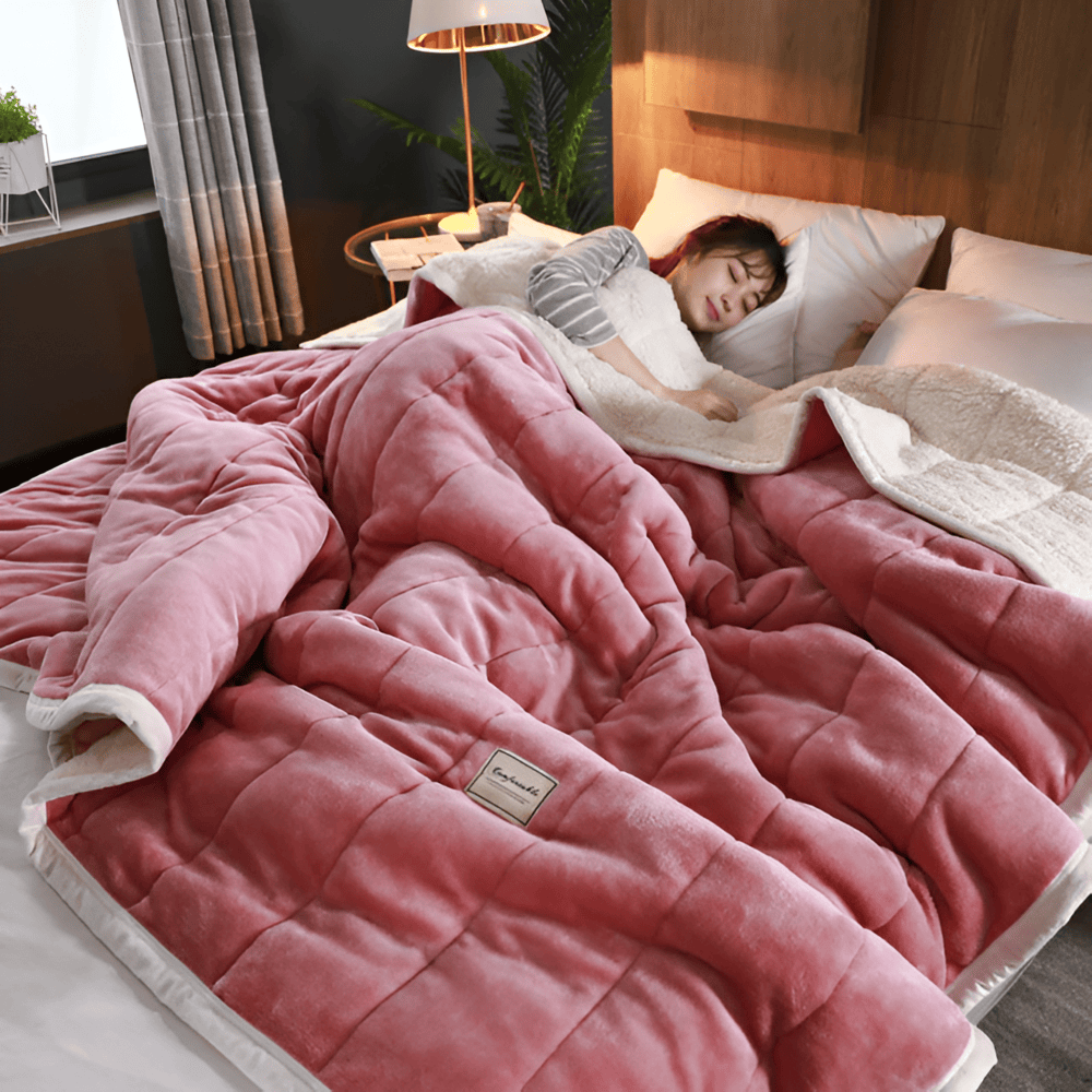 Kuschelige Sherpa-Fleece-Decke – Ultraweich, warm und luxuriöses Plaid für Bett und Sofa