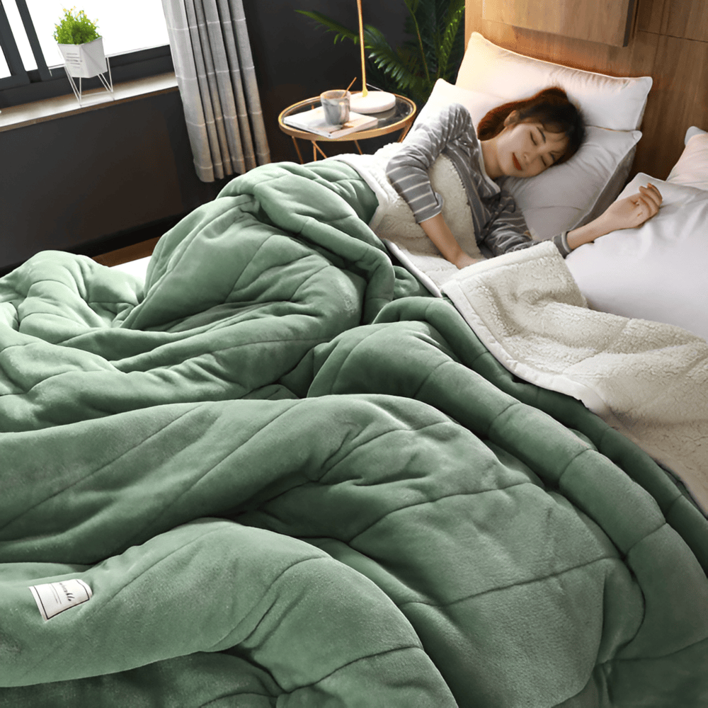 Kuschelige Sherpa-Fleece-Decke – Ultraweich, warm und luxuriöses Plaid für Bett und Sofa
