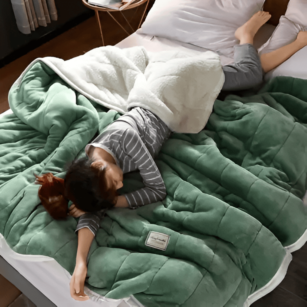 Kuschelige Sherpa-Fleece-Decke – Ultraweich, warm und luxuriöses Plaid für Bett und Sofa