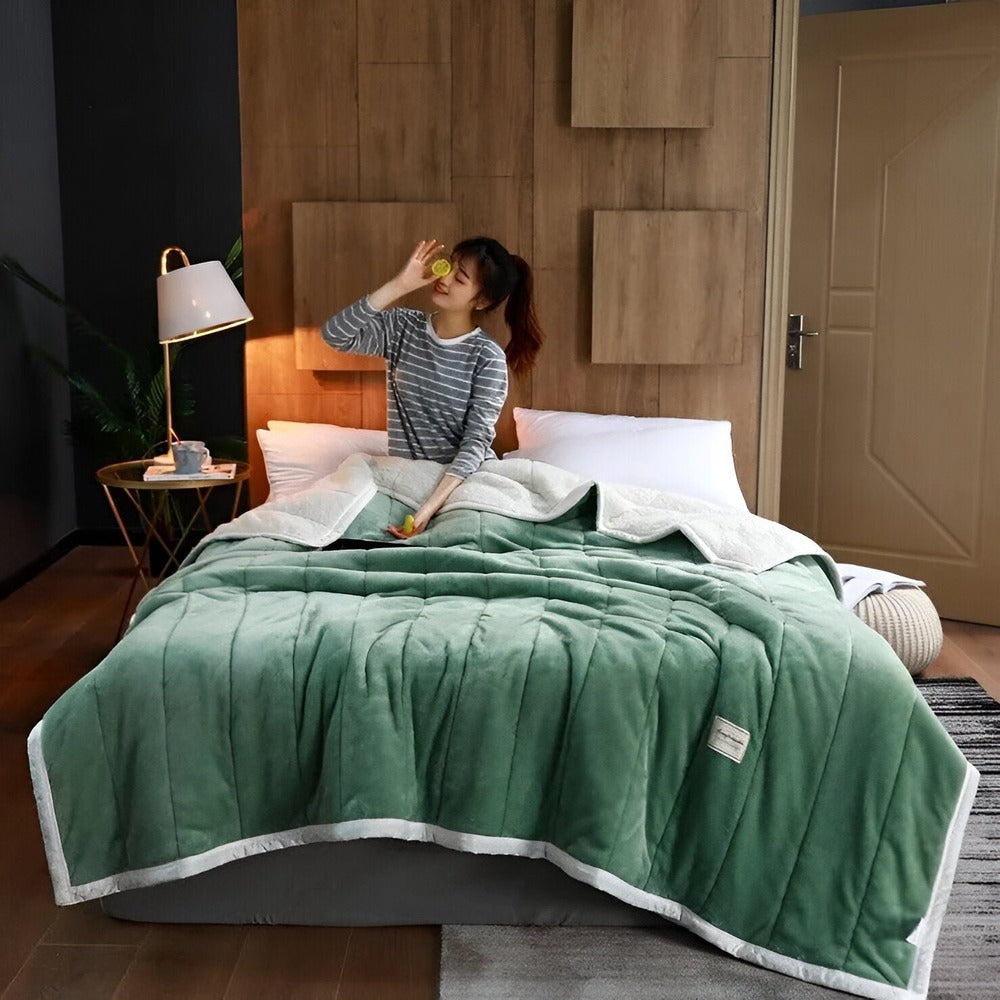 Kuschelige Sherpa-Fleece-Decke – Ultraweich, warm und luxuriöses Plaid für Bett und Sofa