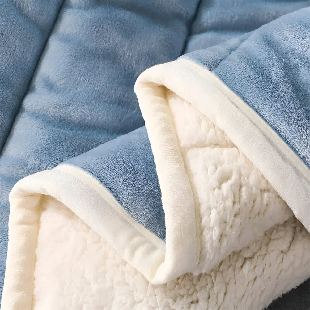 Kuschelige Sherpa-Fleece-Decke – Ultraweich, warm und luxuriöses Plaid für Bett und Sofa