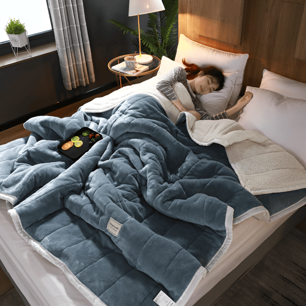Kuschelige Sherpa-Fleece-Decke – Ultraweich, warm und luxuriöses Plaid für Bett und Sofa