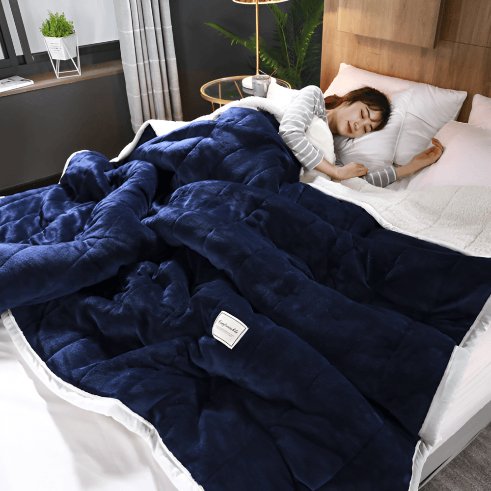 Kuschelige Sherpa-Fleece-Decke – Ultraweich, warm und luxuriöses Plaid für Bett und Sofa