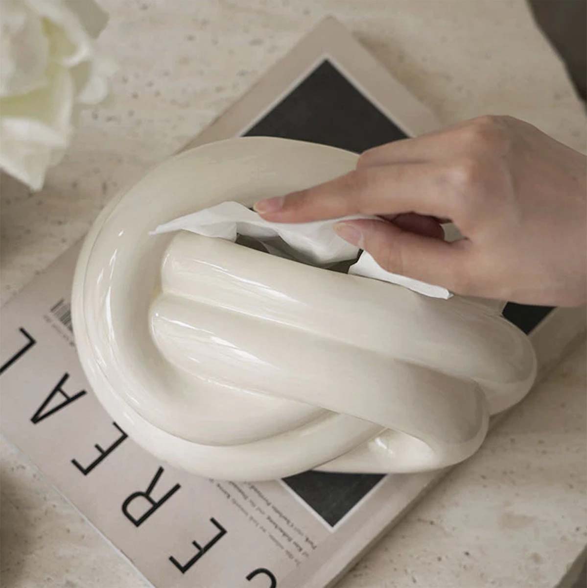 Knot Taschentuchbox | Fügen Sie Ihrem Innendekor einen Hauch von Eleganz und Funktionalität hinzu