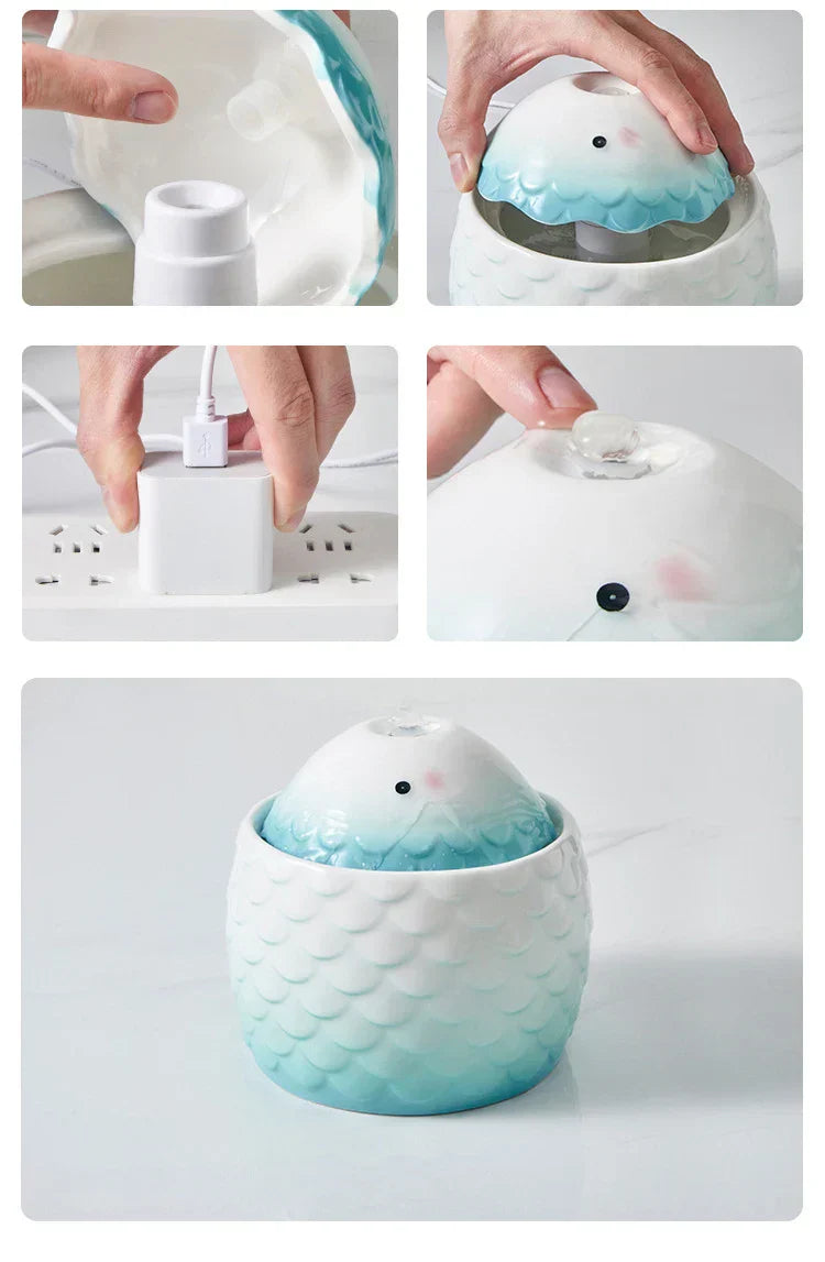 Luxus-Keramik-Wasserbrunnen für Haustiere - Frischer und gesunder Trinkgenuss