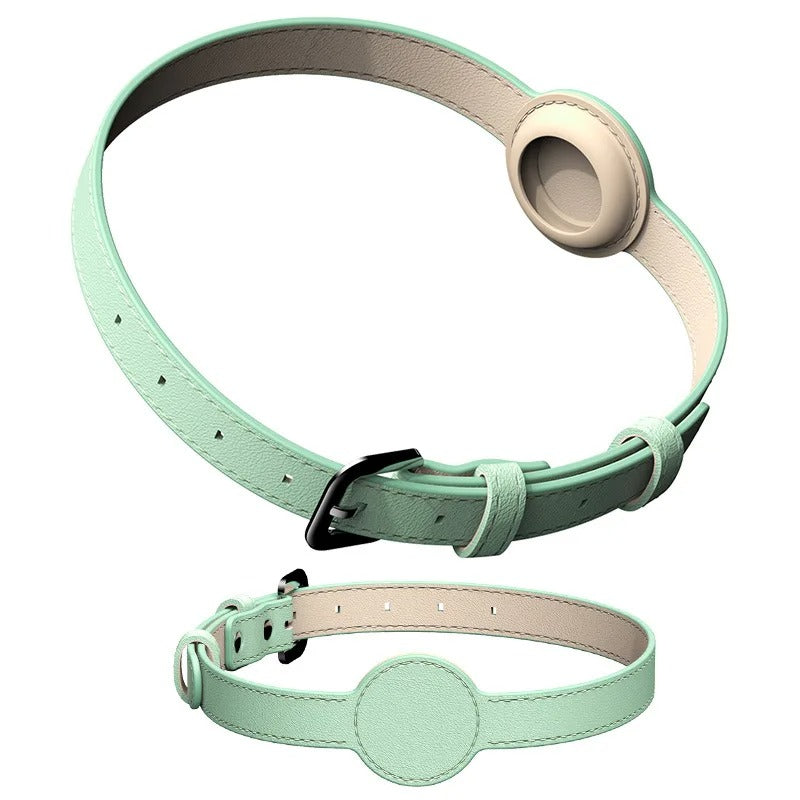 Stilvolles Hundehalsband mit integriertem Airtag-Halter für ultimatives Tracking